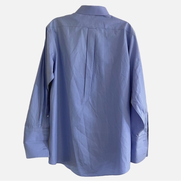 ✨NEW!✨ ROUNDTREE & YORKE Gold Label Long Sleeve Non Iron Pinpoint Shirt - 16/33 - Picture 3 of 11